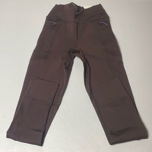 Offline warm up leggings for women. Brown small high rise